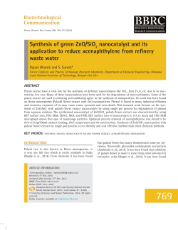 Abstract - Bioscience Biotechnology Research Communications