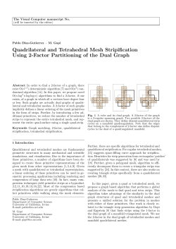 Quadrilateral and Tetrahedral Mesh Stripification Using 2
