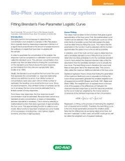 Fitting Brendan`s Five-Parameter Logistic Curve - Bio-Rad