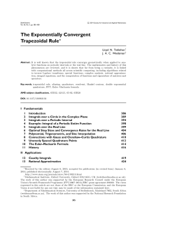 The Exponentially Convergent Trapezoidal Rule