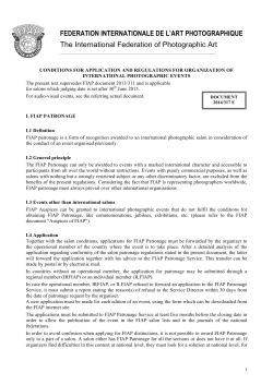 FEDERATION INTERNATIONALE DE L`ART