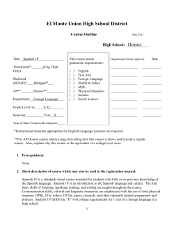 Spanish 1P - El Monte Union High School District
