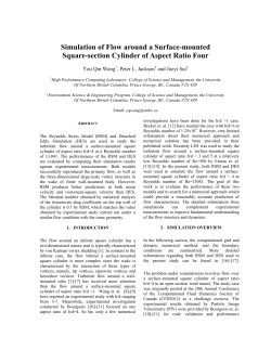 Simulation of Flow around a Surface-mounted Square