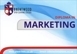 Diploma in Marketing