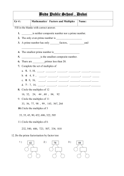 factors -gr4 - Buds Public School