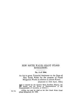 NEW SOUTH WALES GRANT (FLOOD