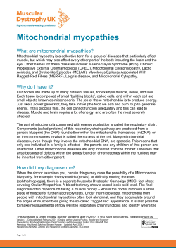 Mitochondrial myopathies