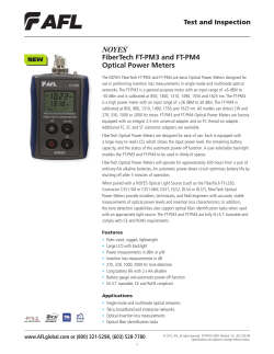 FiberTech FT-PM3 and FT-PM4 Optical Power Meters