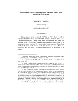 Holmes` Failure - University of Texas School of Law