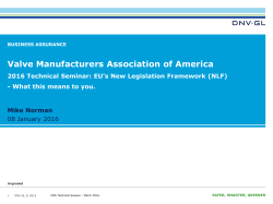 The European Union`s New Legislative Framework