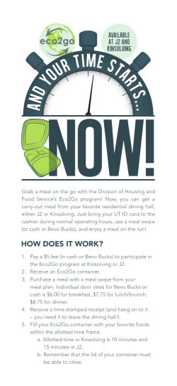 HOW DOES IT WORK? - Division of Housing and Food Service