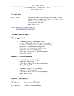 Curriculum Vitae Mohamed Samy Elhammady, M.D. February 2