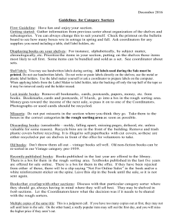 Guidelines for Category Sorters