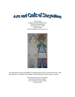 The Arts and Crafts of Storytelling