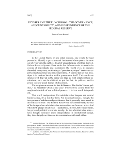 ulysses and the punch bowl: the governance, accountability, and