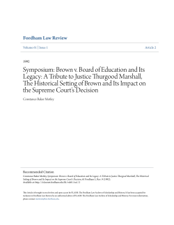 Brown v. Board of Education and Its Legacy