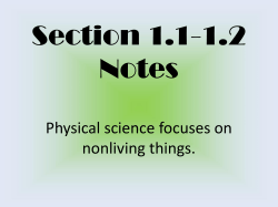 1.0 Scientific Method