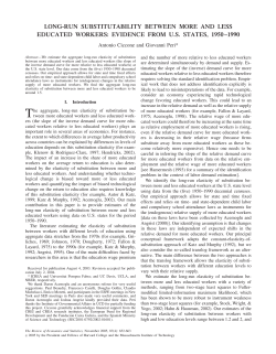 long-run substitutability between more and less