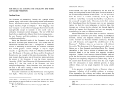 THE ORIGINS OF A PEOPLE: THE ETRUSCANS AND THEIR