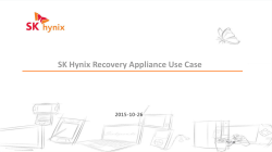 SK Hynix Recovery Appliance Use Case