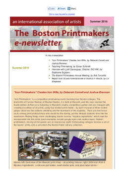 Quarterly e-Newsletter Summer 2016