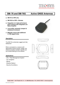 SM&ndash;76 and SM-76G Active GNSS Antennas