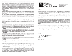 Account Agreement - Florida Credit Union