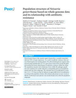 Population structure of Neisseria gonorrhoeae based on