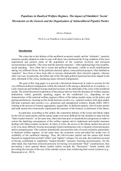 Enrico Padoan - Populism in Dualized Welfare Regimes