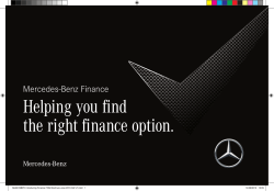 Helping you find the right finance option. - Mercedes-Benz