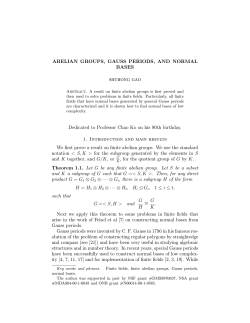 ABELIAN GROUPS, GAUSS PERIODS, AND NORMAL BASES