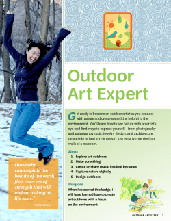 Seniors: Outdoor Art Expert badge requirements