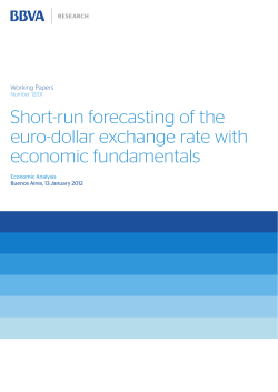 Short-run forecasting of the euro