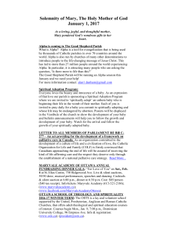 Solemnity of Mary, The Holy Mother of God January 1, 2017