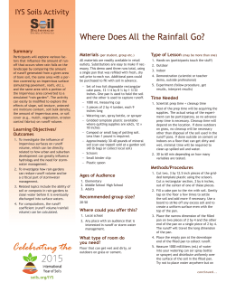 Runoff Activity  - Soil Science Society of America