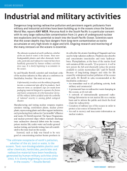 Industrial and military activities poisoning the oceans