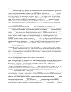 Puritan Colonies - Warren County Schools