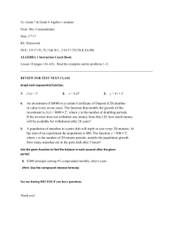 4. An investment of $8000 in a certain Certificate of Deposit (CD