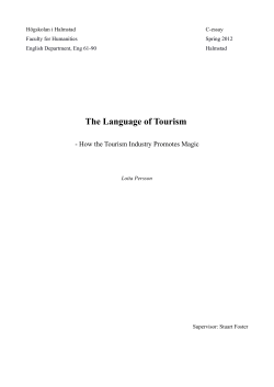 The Language of Tourism