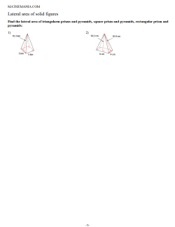 Lateral area of solid figures