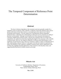 The Temporal Component of Reference Point Determination