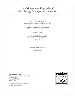 Local Government Regulation of Wind Energy Development in