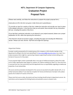 Project Proposal - METU Ceng Demo Day 2017