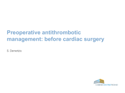 Preoperative antithrombotic management: before cardiac surgery