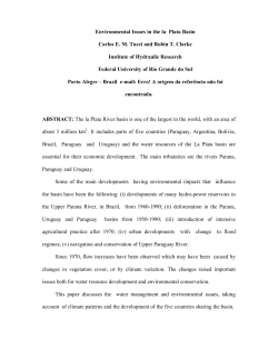 Environmental Issues in the la Plata Basin Carlos EM Tucci