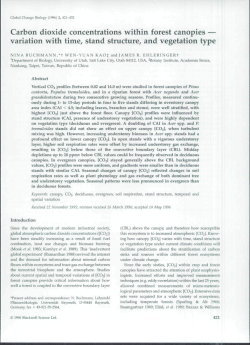 Carbon dioxide concentrations within forest canopies&mdash;variation