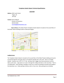 Templeton Studio Cabaret Technical Specifications