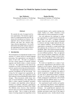 Minimum Cut Model for Spoken Lecture Segmentation