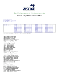 History - National Christian College Athletic Association