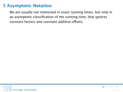 5 Asymptotic Notation